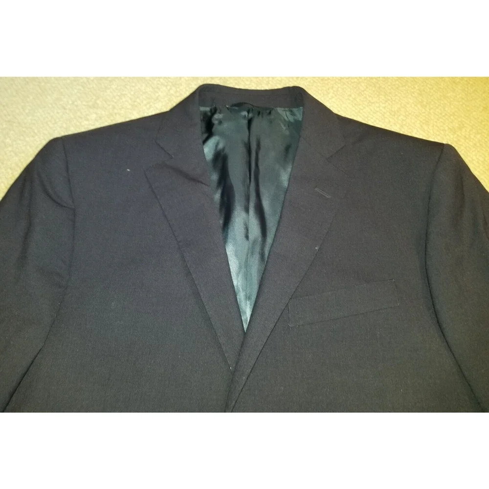 Mens Blazer-BROOKS BROTHERS-navy Tollegno 1900 wool lined 